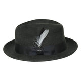 Men BENTLY HEADWEAR Hat Australian Wool Fedora Theo Collection TH704 Gray