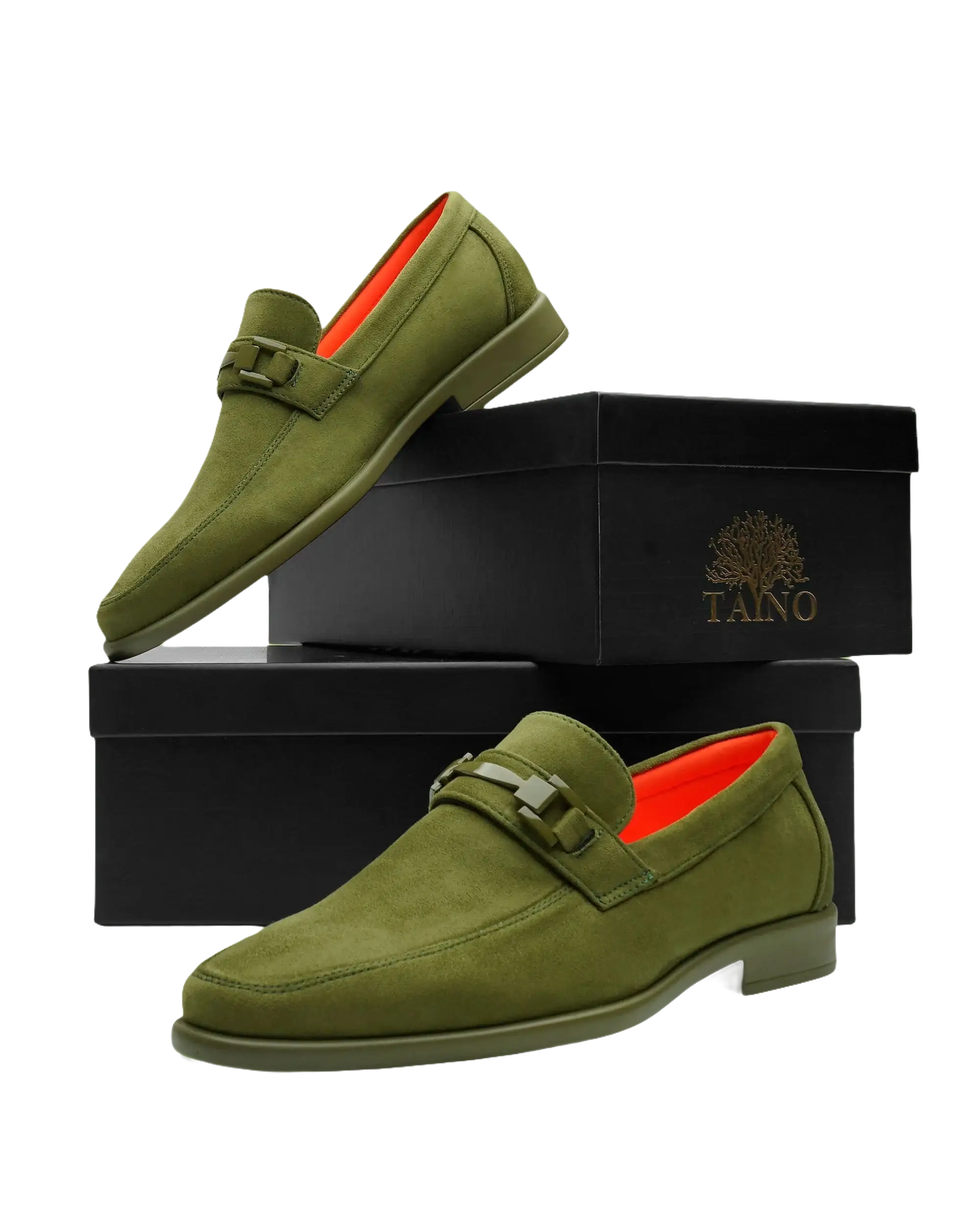 Men's TAYNO Shoes Soft Micro Suede Slip-on Loafer THE CAPRIO S Lime Green