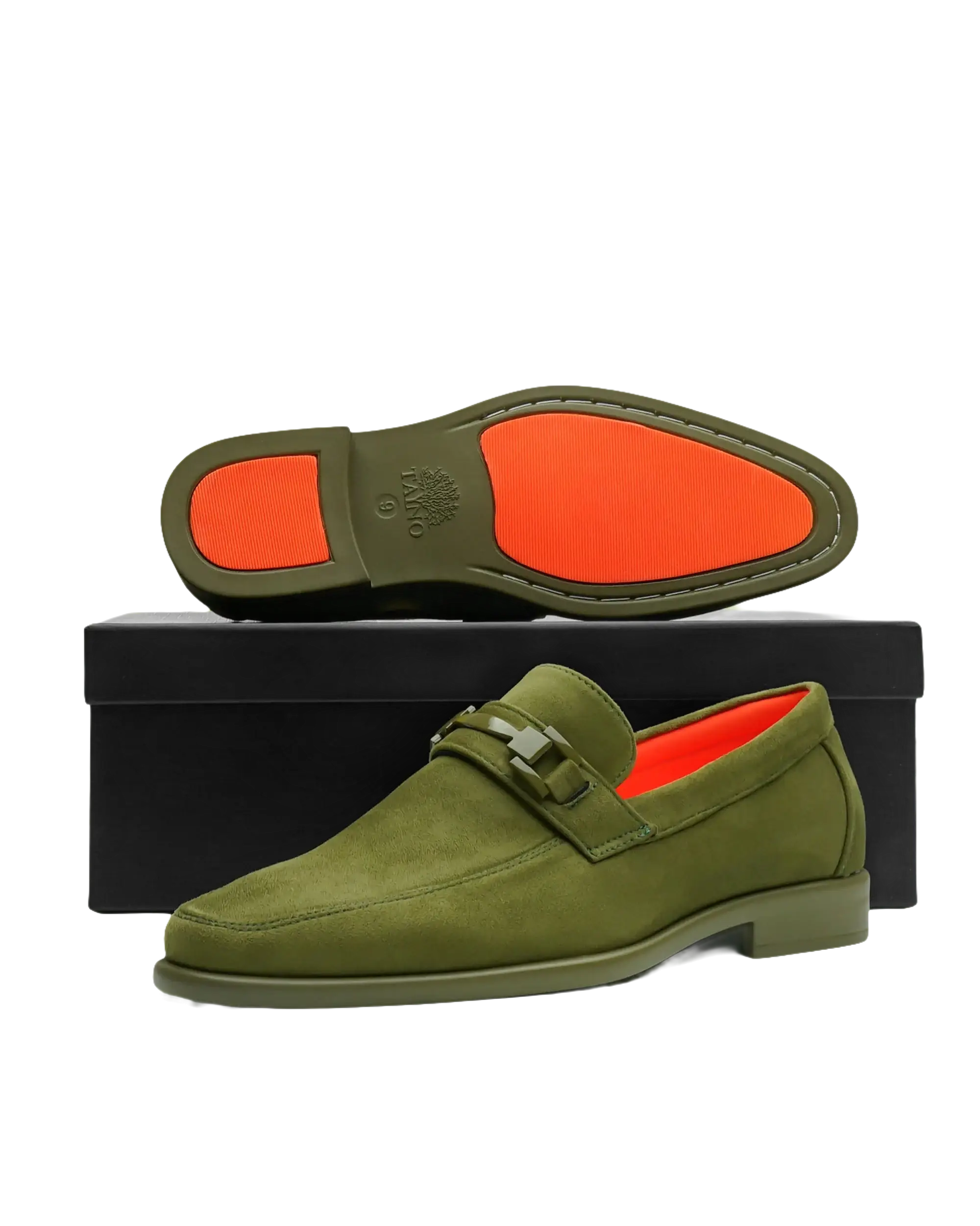 Men's TAYNO Shoes Soft Micro Suede Slip-on Loafer THE CAPRIO S Lime Green