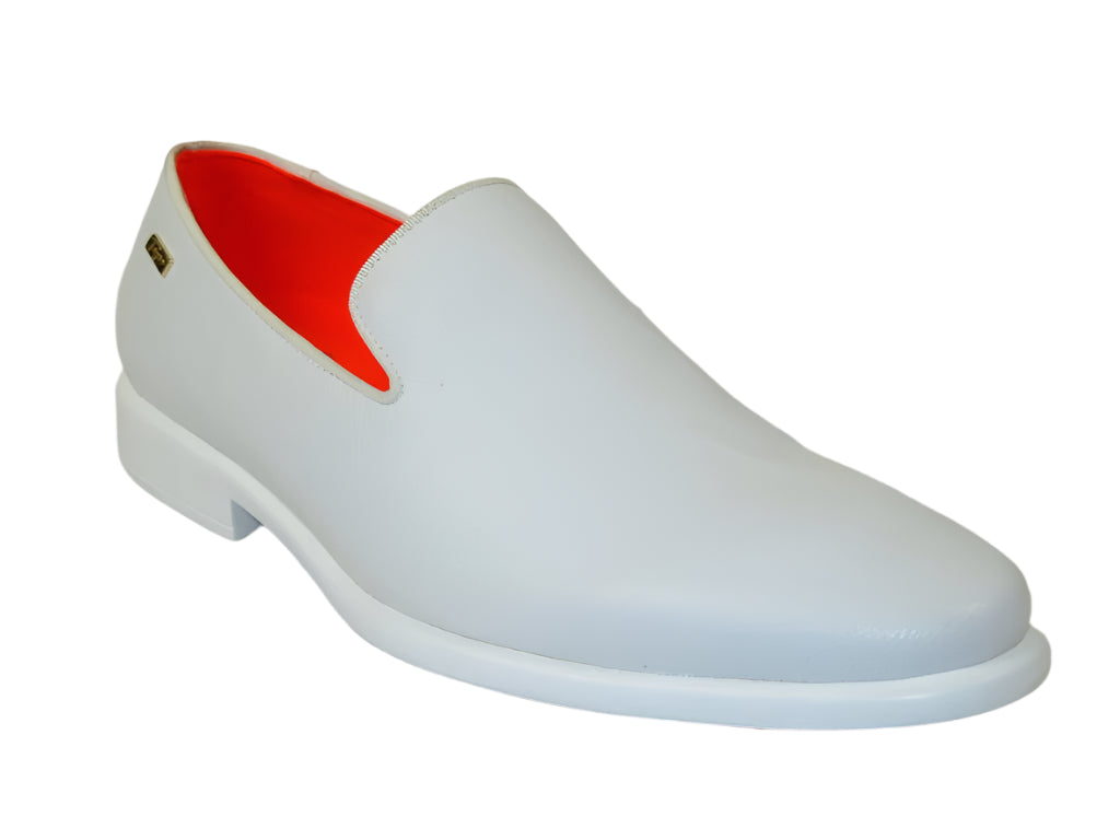 Men Tayno Dressy Casual Soft Leather Comfortable Slip on Loafer #ALPHA L White