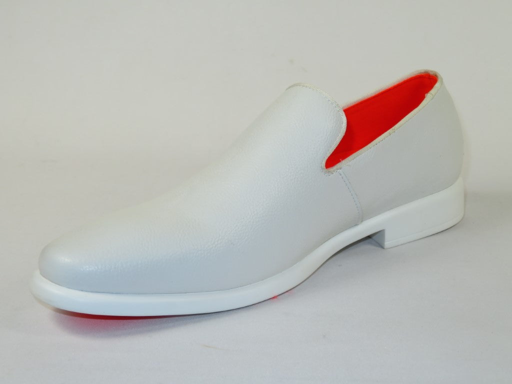 Men Tayno Dressy Casual Soft Leather Comfortable Slip on Loafer #ALPHA L White