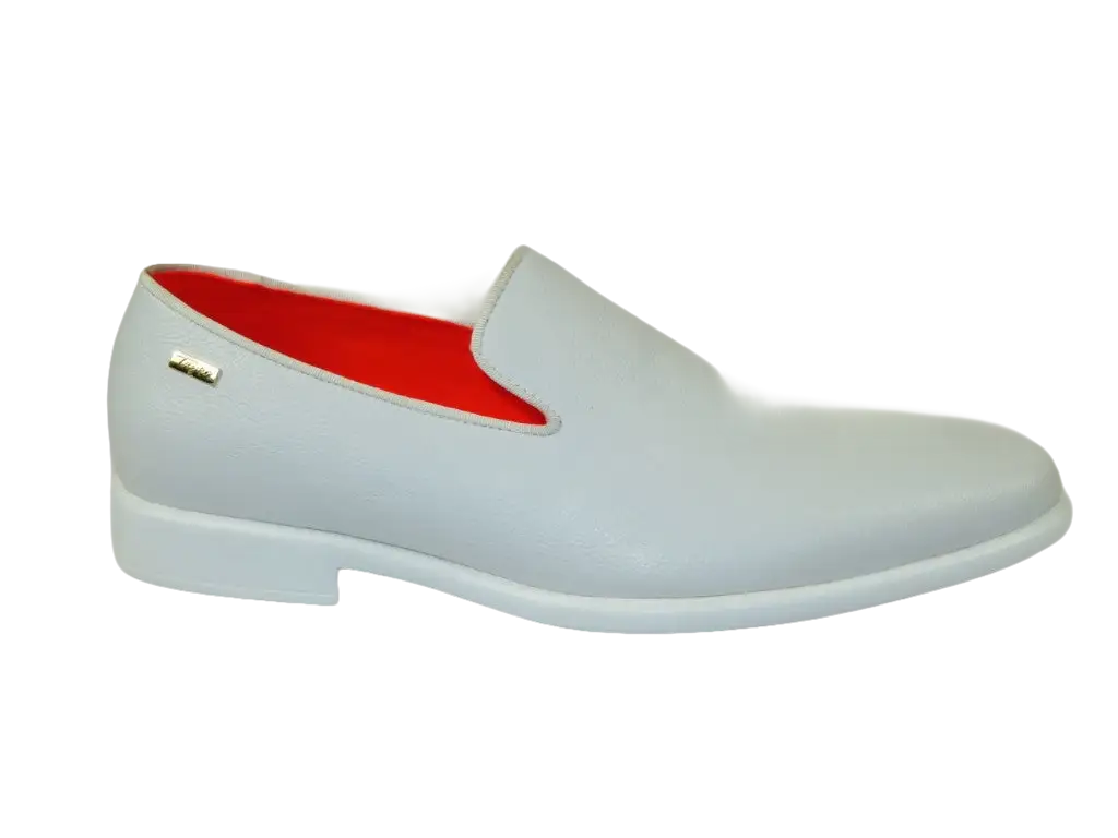 Men Tayno Dressy Casual Soft Leather Comfortable Slip on Loafer #ALPHA L White