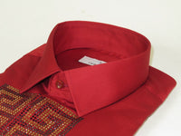 Men CEREMONIA Turkey Shirt 100% Cotton Fancy Rhine Stones #TSV 28 Slim Fit