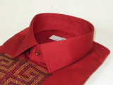 Men CEREMONIA Turkey Shirt 100% Cotton Fancy Rhine Stones #TSV 28 Slim Fit