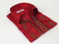 Men CEREMONIA Turkey Shirt 100% Cotton Fancy Rhine Stones #TSV 28 Slim Fit