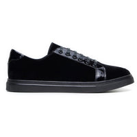 Belvedere Teo Sneaker Rich Velvet /Patent Leather Black