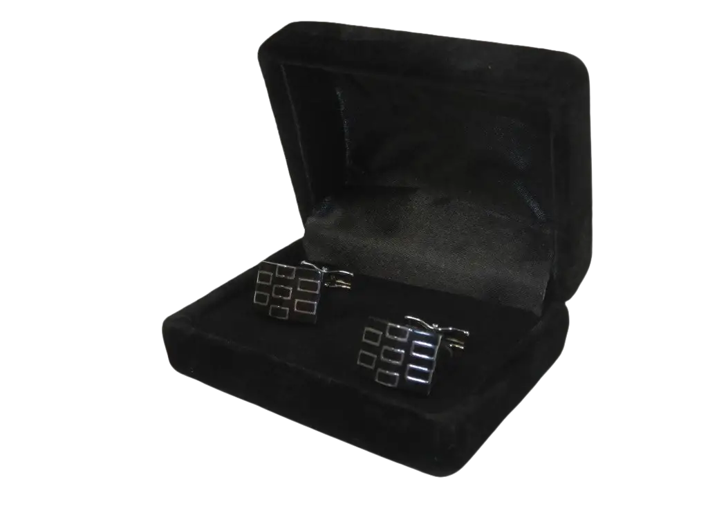 Men J.Valintin Cufflinks by Vitorofolo for French Cuff Shirt V29-37 Black