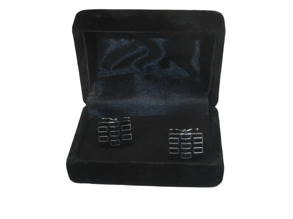 Men J.Valintin Cufflinks by Vitorofolo for French Cuff Shirt V29-37 Black