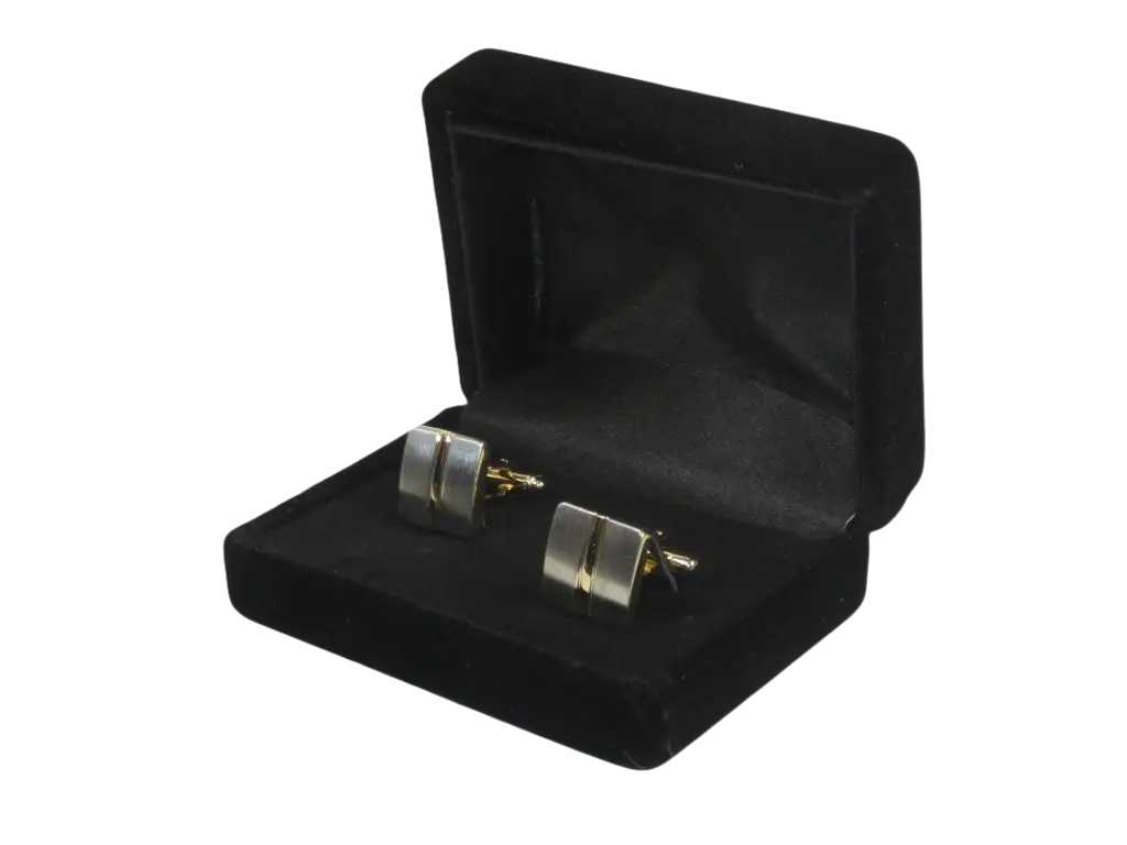 Men J.Valintin Cufflinks by Vitorofolo for French Cuff Shirt V29-42 Silver Gold