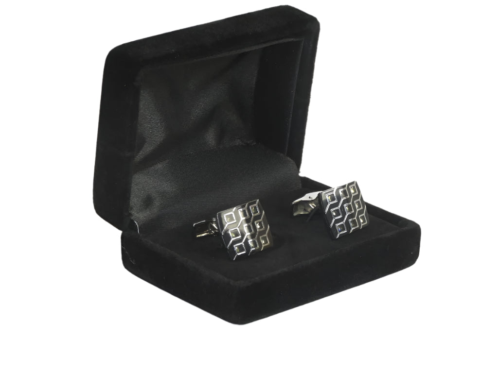 Men J.Valintin Cufflinks by Vitorofolo for French Cuff Shirt V35-23 Black