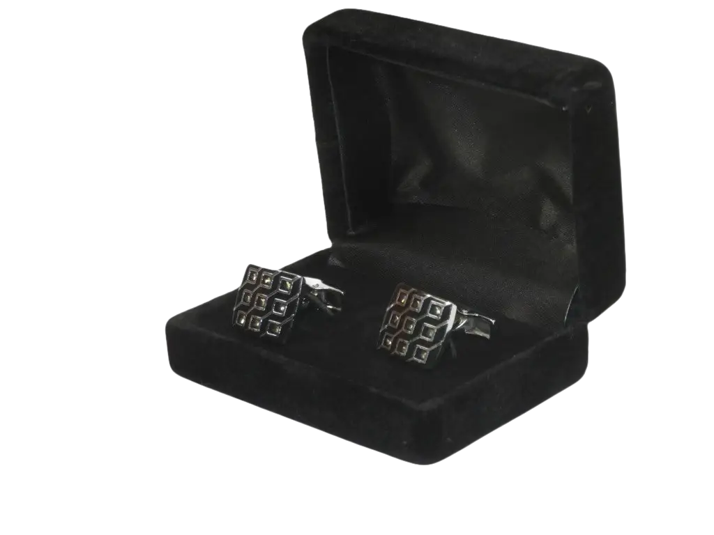 Men J.Valintin Cufflinks by Vitorofolo for French Cuff Shirt V35-23 Black