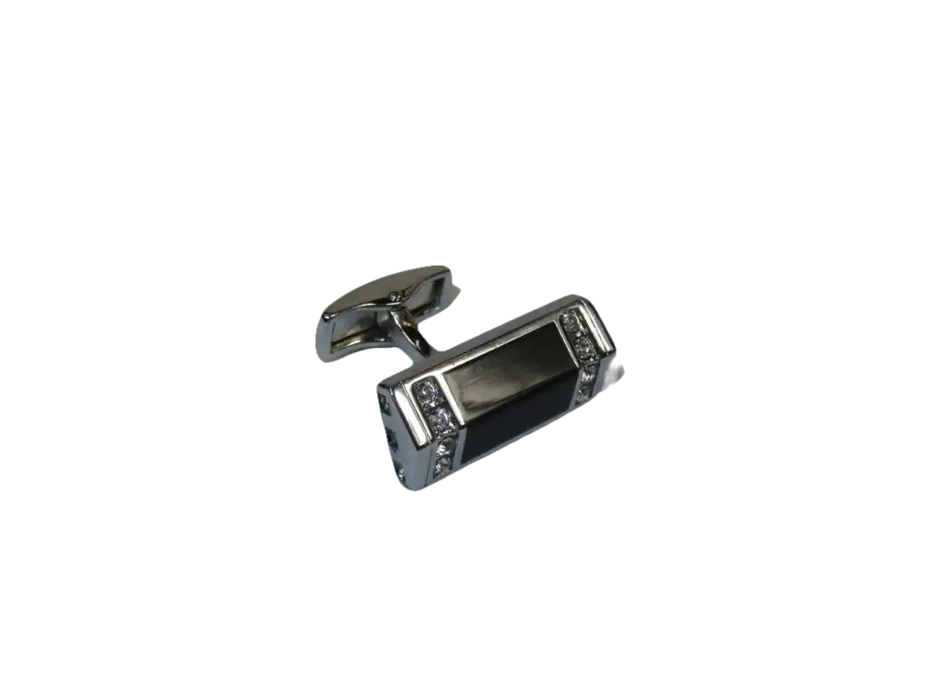Men J.Valintin Cufflinks Vitorofolo for French Cuff Shirt V39-60 Black Diamond