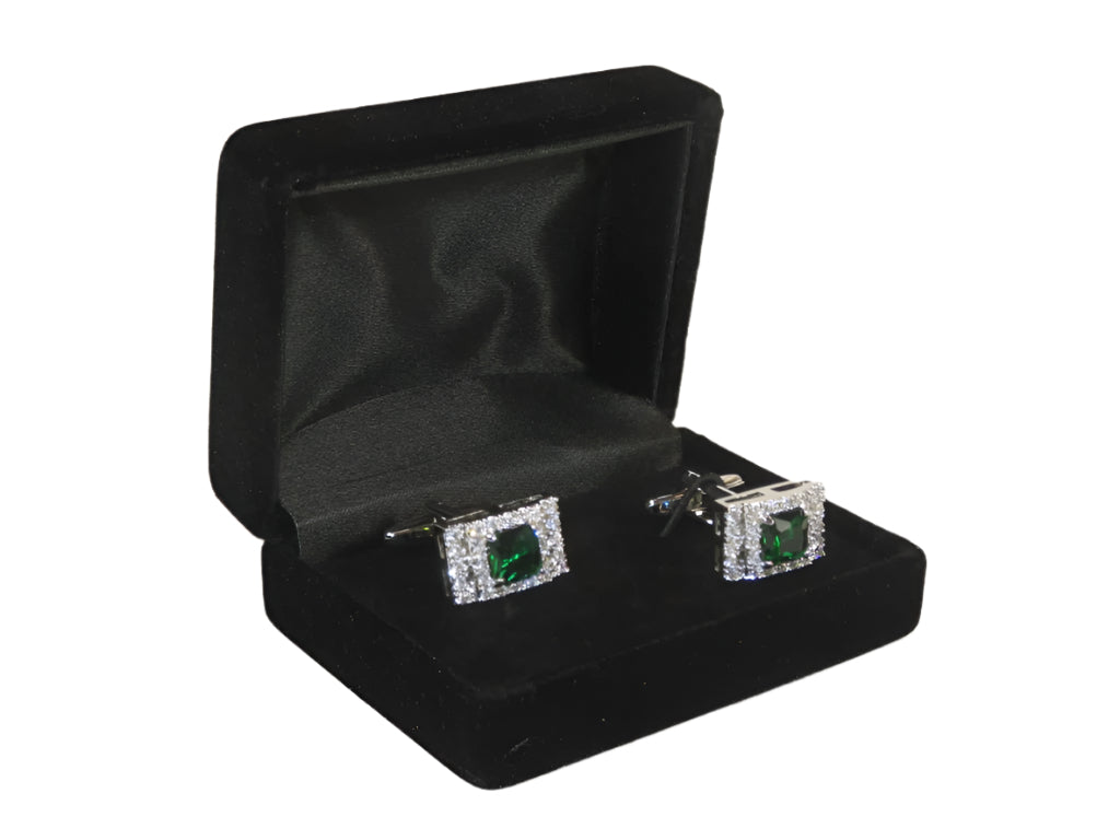 Men J.Valintin Cufflinks by Vitorofolo for French Cuff Shirt V39-61 Green