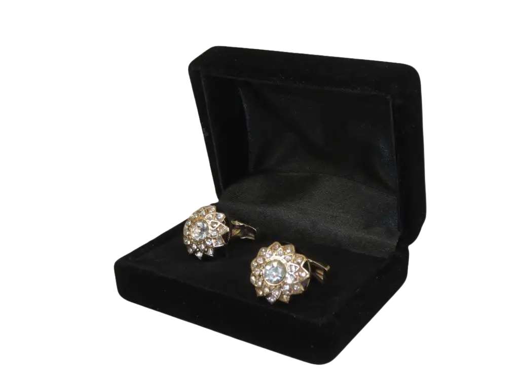 Men J.Valintin Cufflinks With Bold Stones Plated Gold Vito Rofolo V45-2