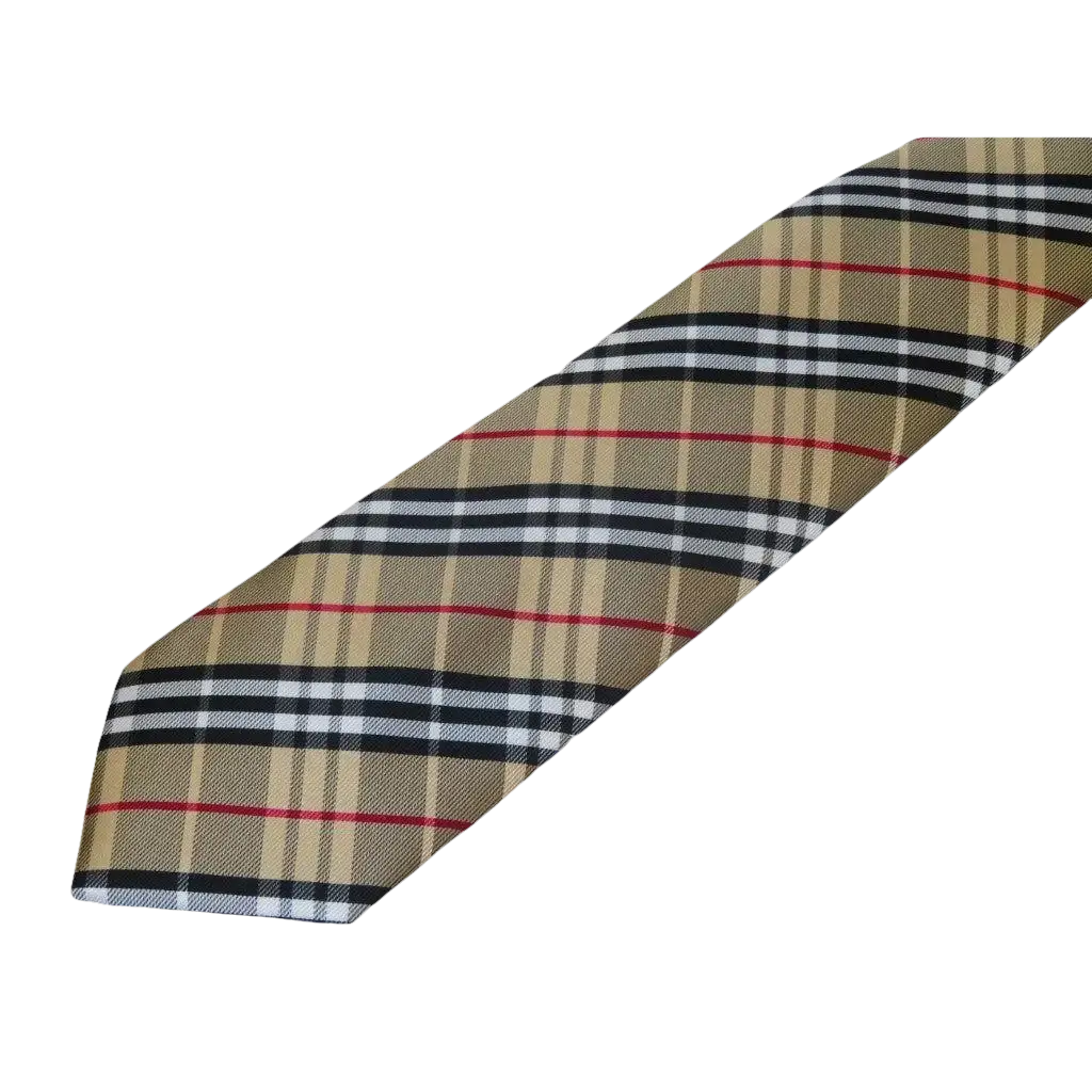 Men's Vito Rofolo From Italy Tie Hankie Gift Boxed 100% Silk VR-26 Gold Plaid
