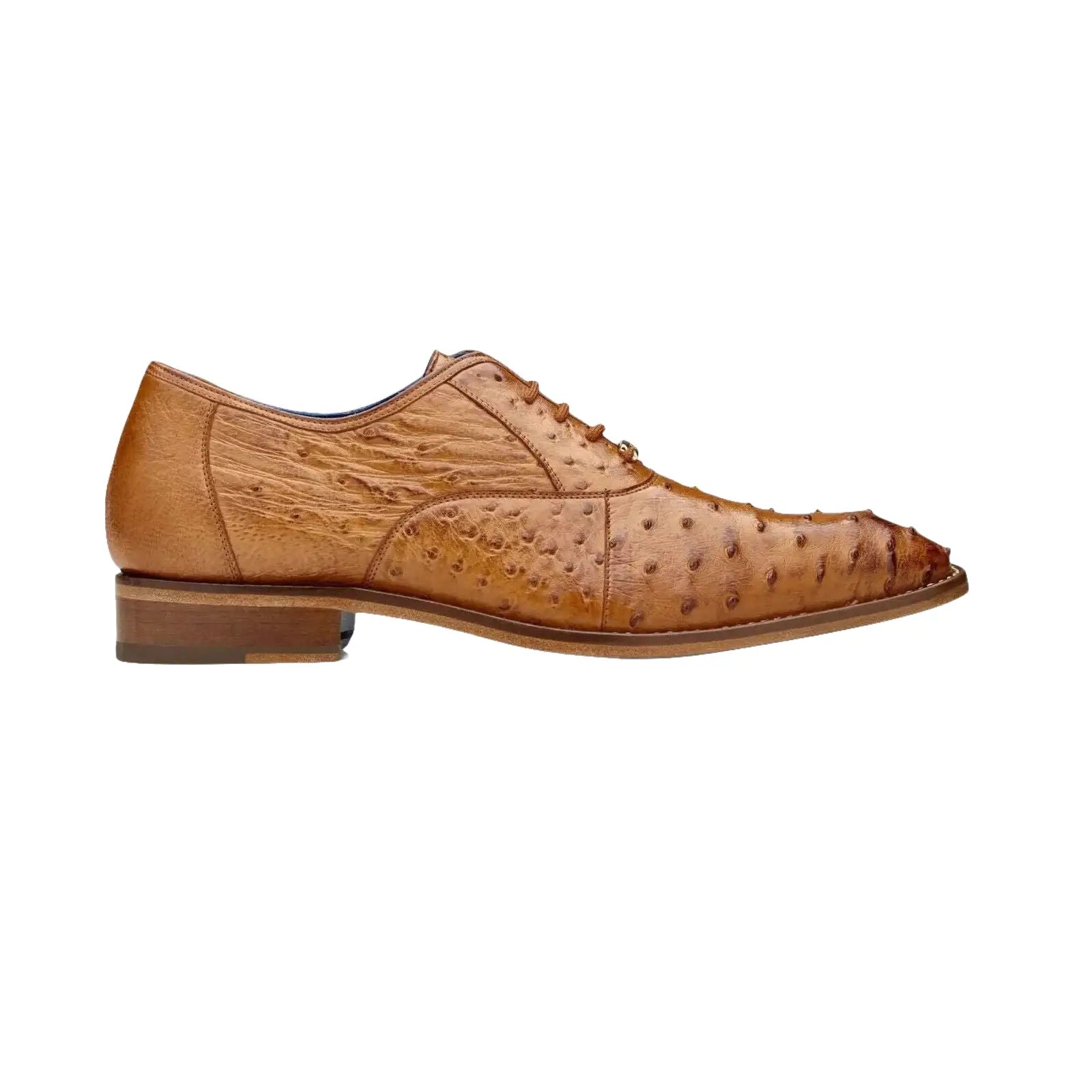 Belvedere Men's Orlando Dress Shoes Genuine Ostrich Quill Antique Peanut D01 - J.Valintin Men's Wear Legend - D01 Orlando Antique Peanut_9