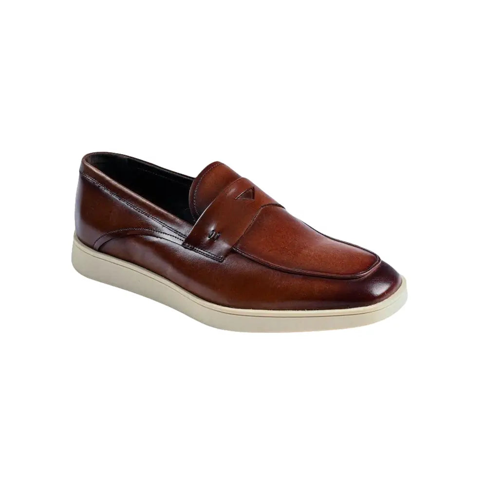 Belvedere Studio Men's Walking Shoes Penny Loafer Leather Maurizio Cognac - J.Valintin Men's Wear Legend - Maurizio Cognac 8