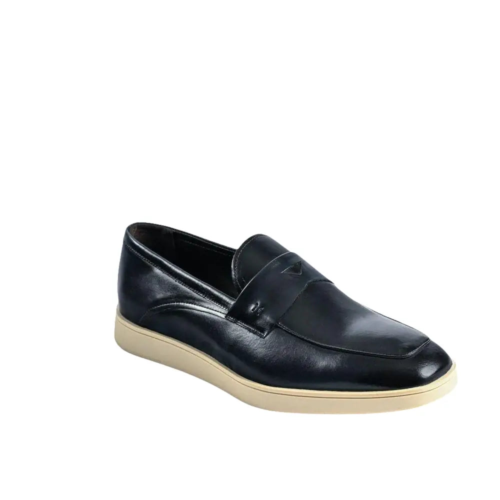 Belvedere Studio Men's Walking Shoes Penny Loafer Leather Maurizio Navy - J.Valintin Men's Wear Legend - Maurizio Navy 8