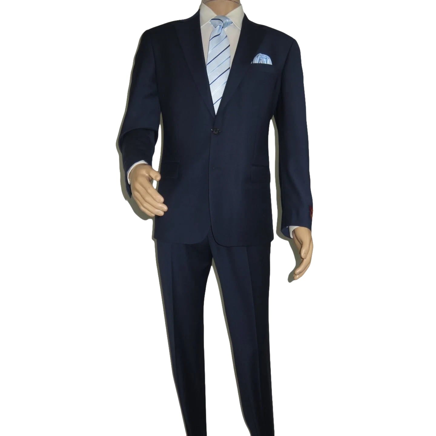 Men Suit BERLUSCONI Turkey 100% Soft Italian Wool Super 180's #Ber28 Navy Blue