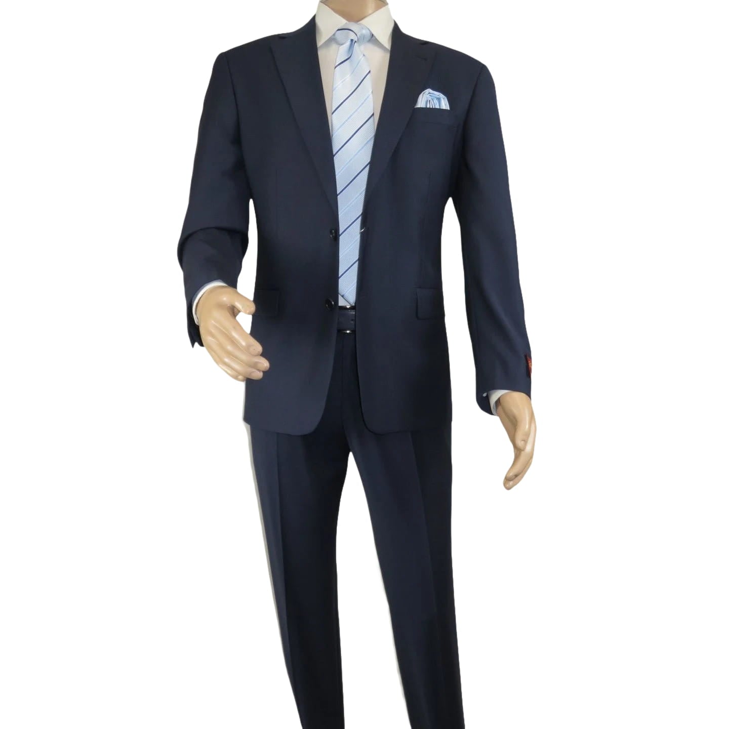 Men Suit BERLUSCONI Turkey 100% Soft Italian Wool Super 180's #Ber28 Navy Blue