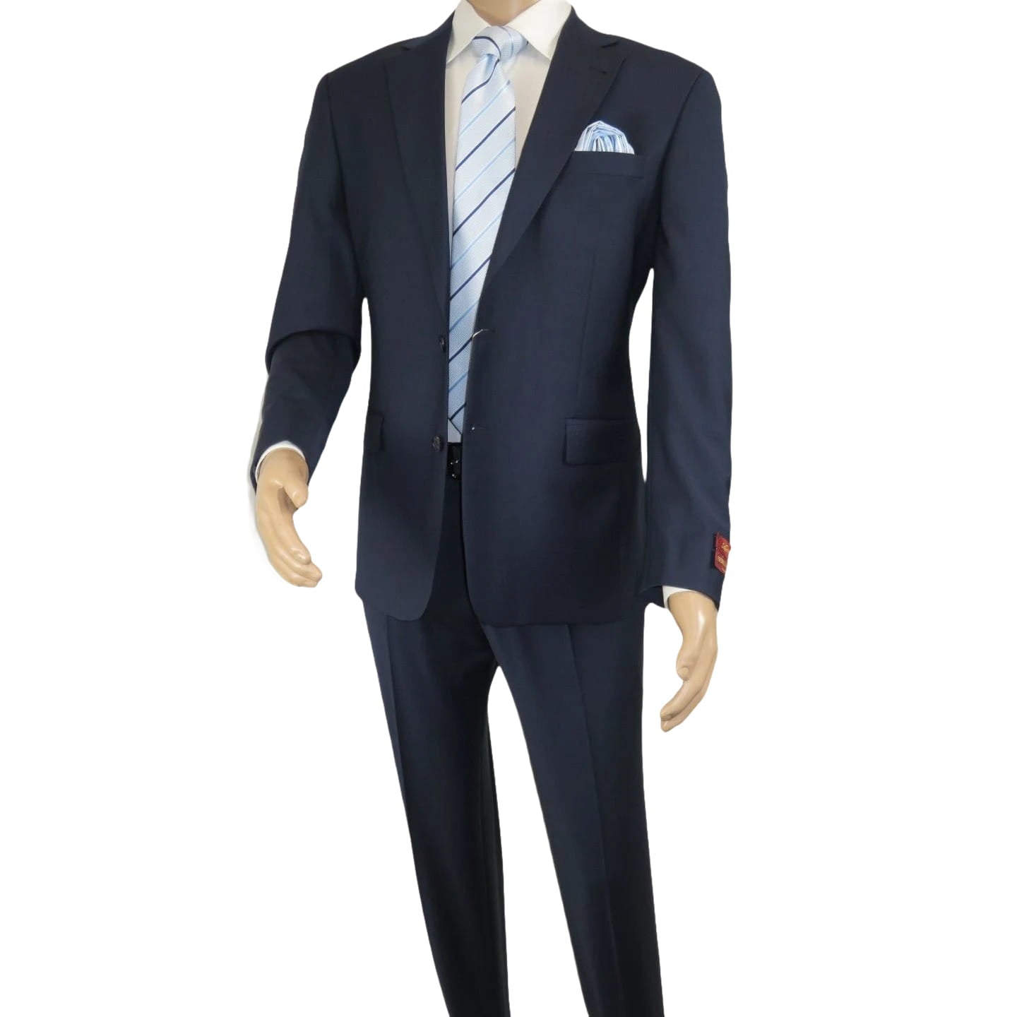 Men Suit BERLUSCONI Turkey 100% Soft Italian Wool Super 180's #Ber28 Navy Blue