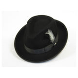 Men BENTLY HEADWEAR Hat Australian Wool Fedora Brooks Collection BR723 Black