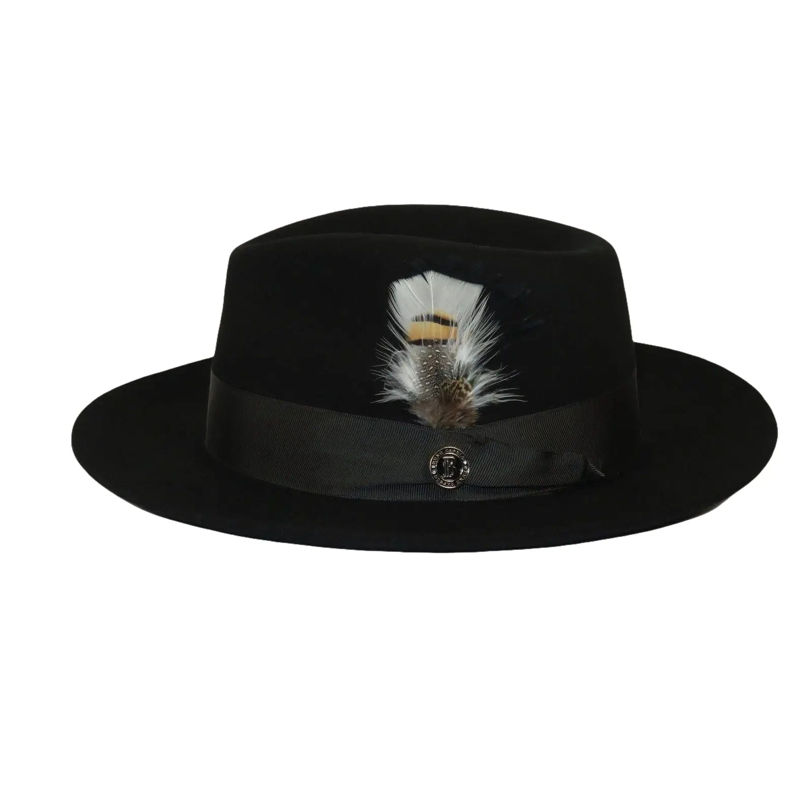 Bruno Capelo Hat Australian Wool Fedora Pinch Front Milan Snap Brim Mi500 Black - J.Valintin Men's Wear Legend - Mi500 - Black - S