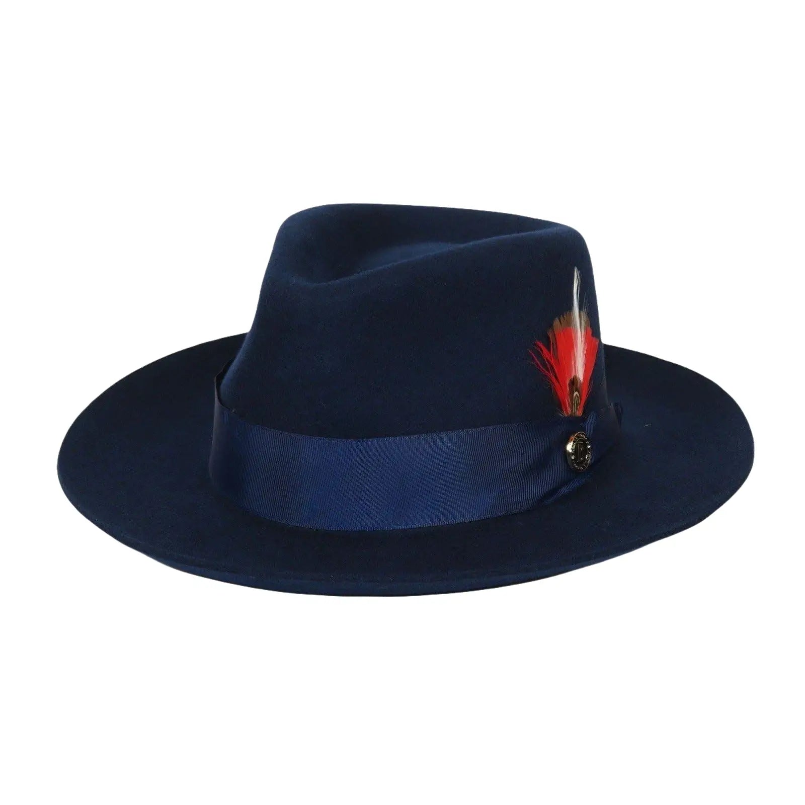 Bruno Capelo Hat Australian Wool Fedora Pinch Front Milan Snap Brim Mi501 Navy - J.Valintin Men's Wear Legend - Mi501 - Navy - S