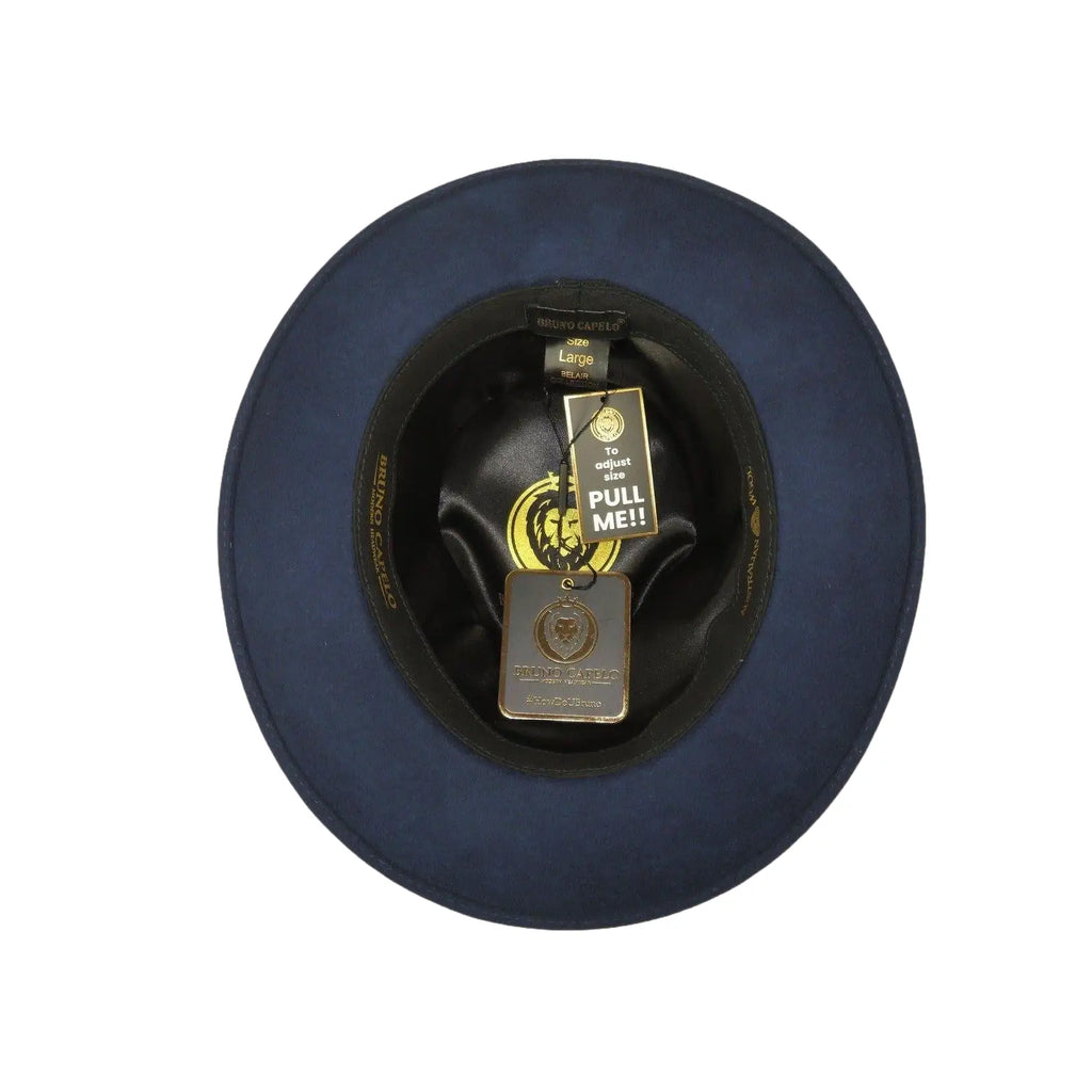 Bruno Capelo Hat Australian Wool Fedora Teardrop Crushable Bel Air BL591 Navy - J.Valintin Men's Wear Legend - BL591 - Navy - S