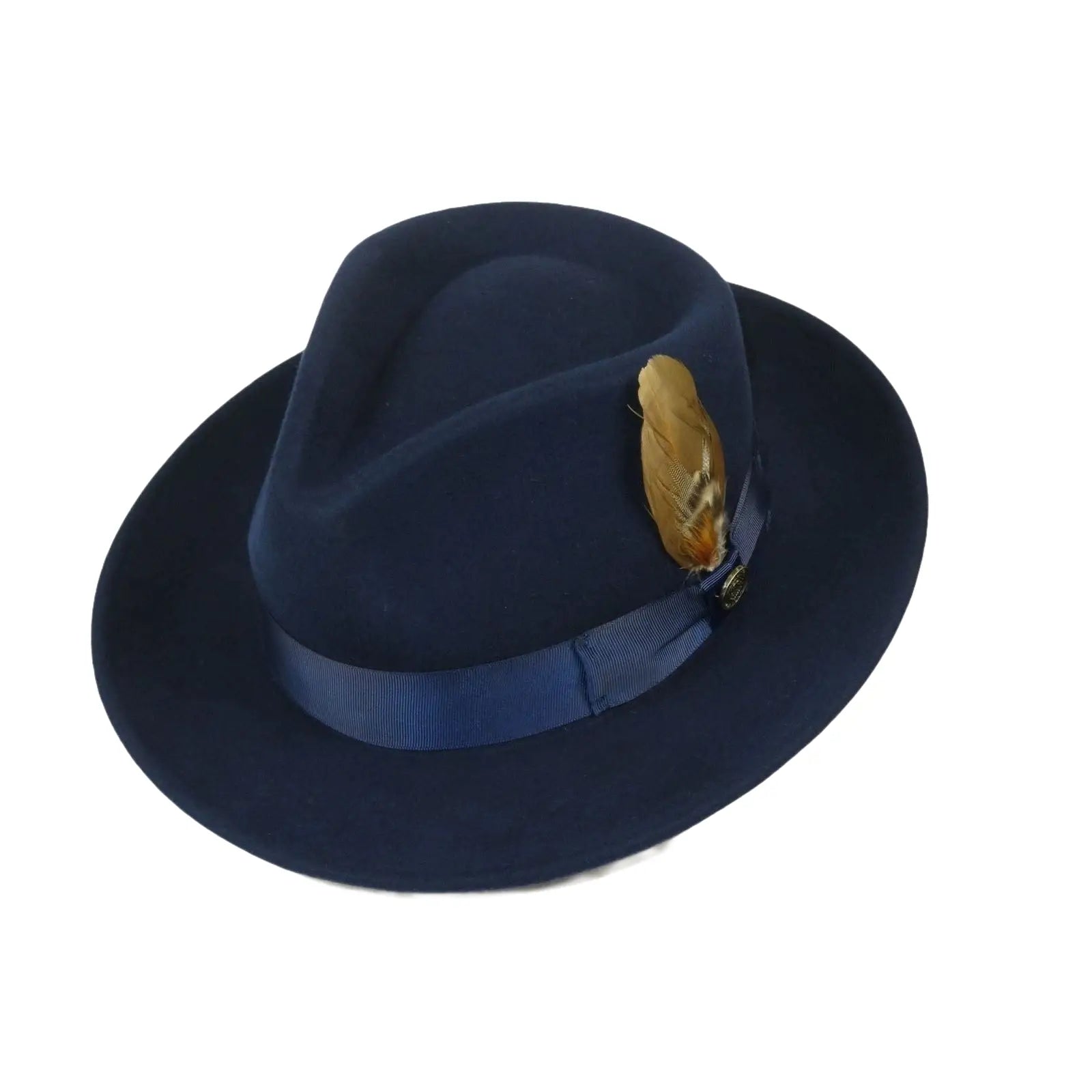 Bruno Capelo Hat Australian Wool Fedora Teardrop Crushable Bel Air BL591 Navy - J.Valintin Men's Wear Legend - BL591 - Navy - S
