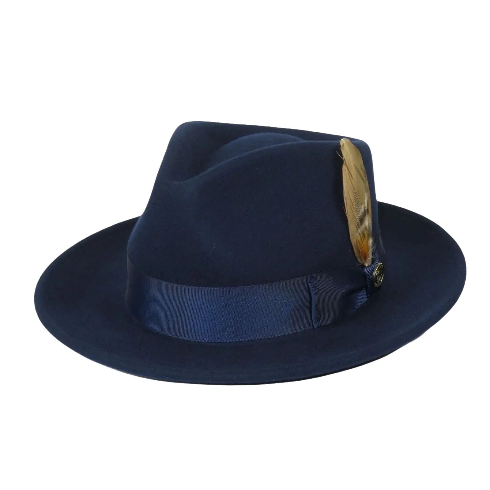 Bruno Capelo Hat Australian Wool Fedora Teardrop Crushable Bel Air BL591 Navy - J.Valintin Men's Wear Legend - BL591 - Navy - S