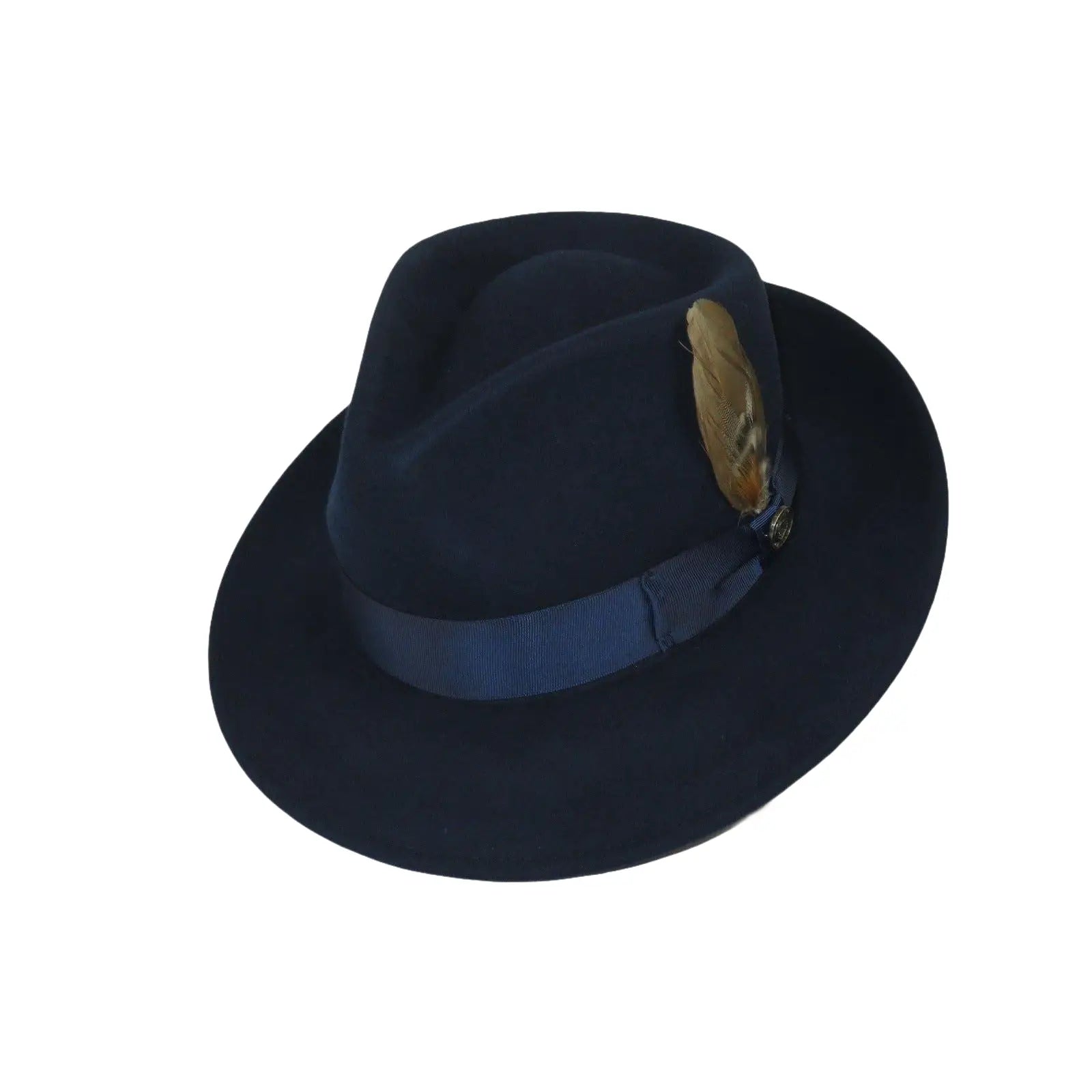 Bruno Capelo Hat Australian Wool Fedora Teardrop Crushable Bel Air BL591 Navy - J.Valintin Men's Wear Legend - BL591 - Navy - S