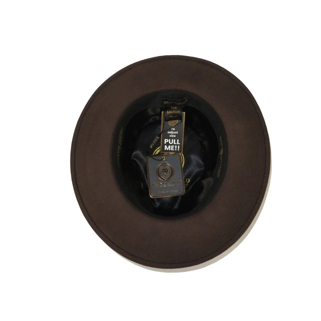 Bruno Capelo Hat Australian Wool Fedora Teardrop Crushable Bel Air BL594 Brown - J.Valintin Men's Wear Legend - BL594 - Brown - S