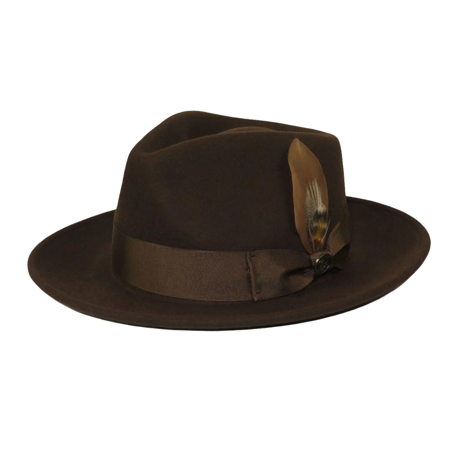 Bruno Capelo Hat Australian Wool Fedora Teardrop Crushable Bel Air BL594 Brown - J.Valintin Men's Wear Legend - BL594 - Brown - S