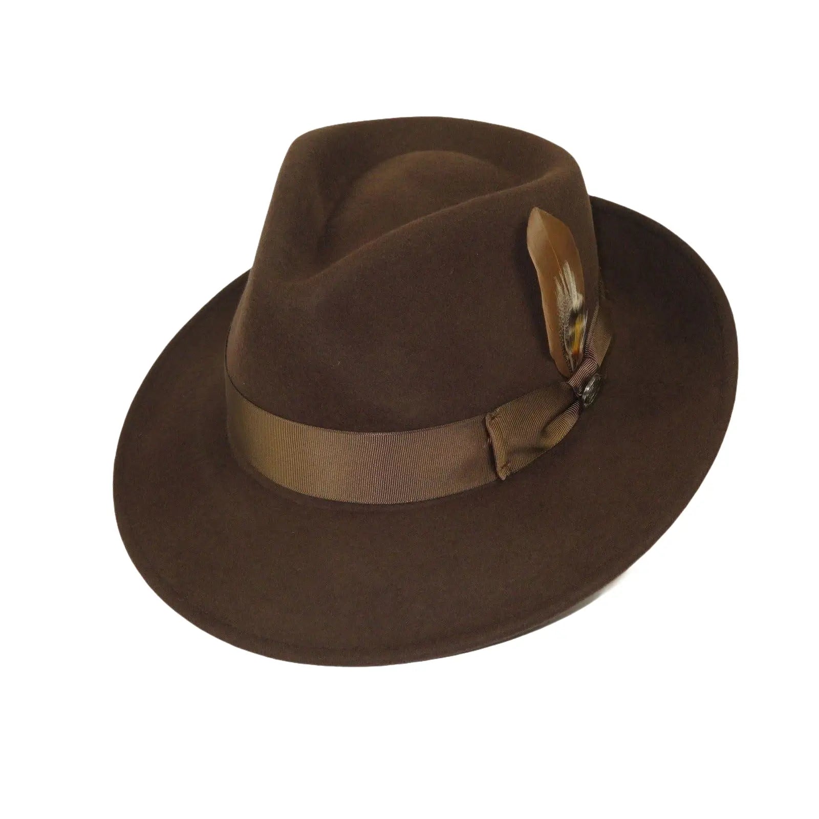 Bruno Capelo Hat Australian Wool Fedora Teardrop Crushable Bel Air BL594 Brown - J.Valintin Men's Wear Legend - BL594 - Brown - S