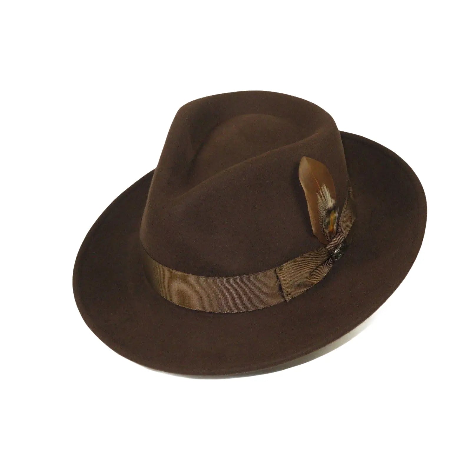 Bruno Capelo Hat Australian Wool Fedora Teardrop Crushable Bel Air BL594 Brown - J.Valintin Men's Wear Legend - BL594 - Brown - S