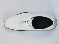 Men Santino Luciano Formal Dress Shoes Patent Leather Shiny Lace up C532 White
