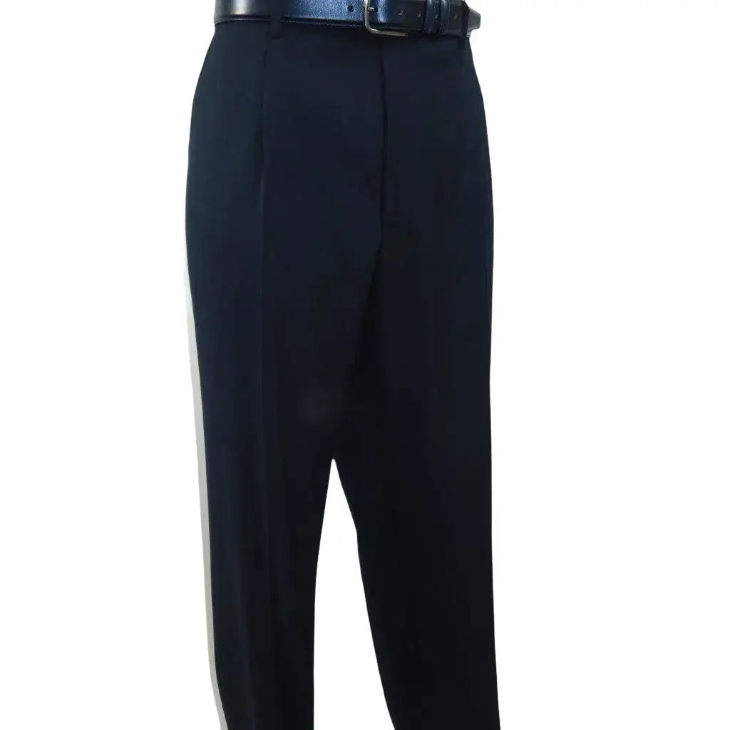 Men's Apollo King Slacks Single Pleated Semi Wide Leg DM22 Navy Size 38