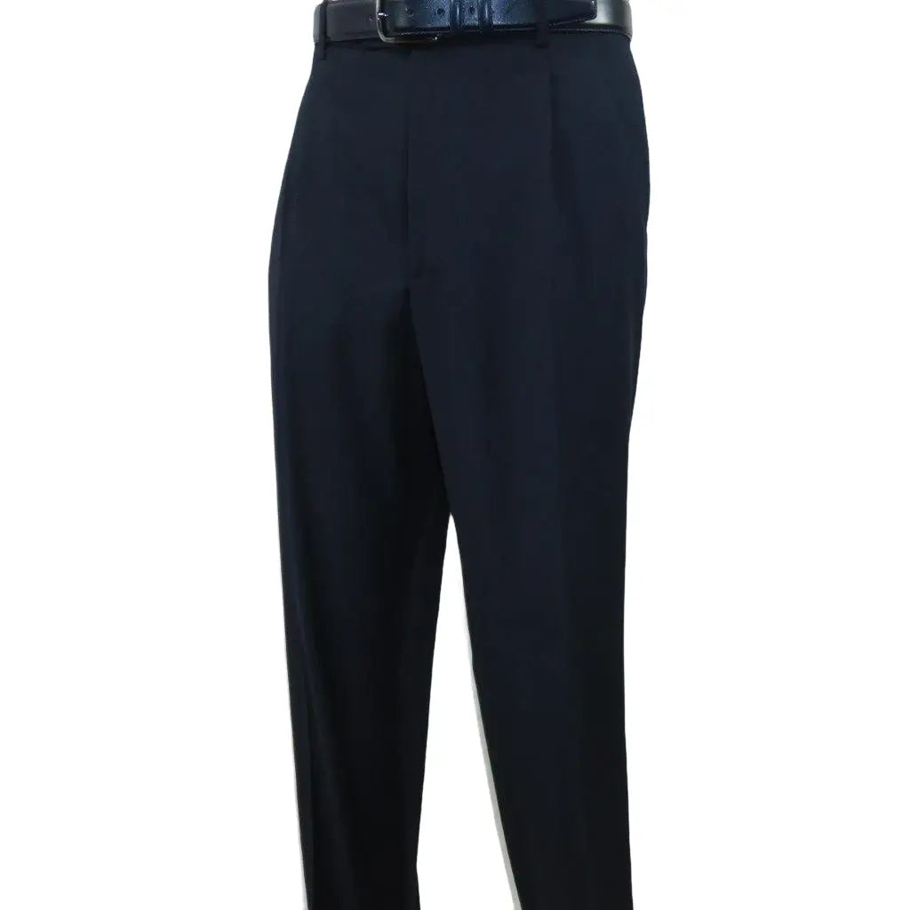 Men's Apollo King Slacks Single Pleated Semi Wide Leg DM22 Navy Size 38