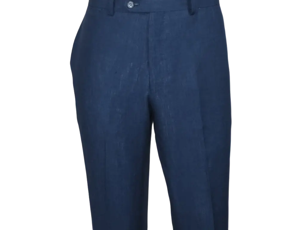 Men's ENZO Linen Spring Summer Suit Light Weight Breathable E58302-2 Navy Blue