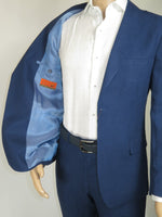 Men's ENZO Linen Spring Summer Suit Light Weight Breathable E58302-2 Navy Blue