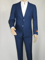 Men's ENZO Linen Spring Summer Suit Light Weight Breathable E58302-2 Navy Blue