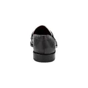 Belvedere Espada Ostrich Quill Penny Loafer Shoes Black/White 02440