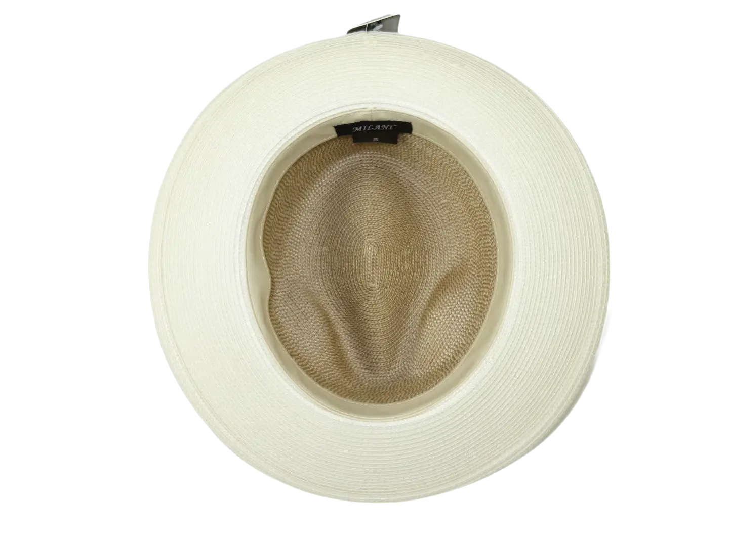 Men's Milani Straw Braided Fedora Hat Soft Crushable FDS-006 Ivory/Cognac