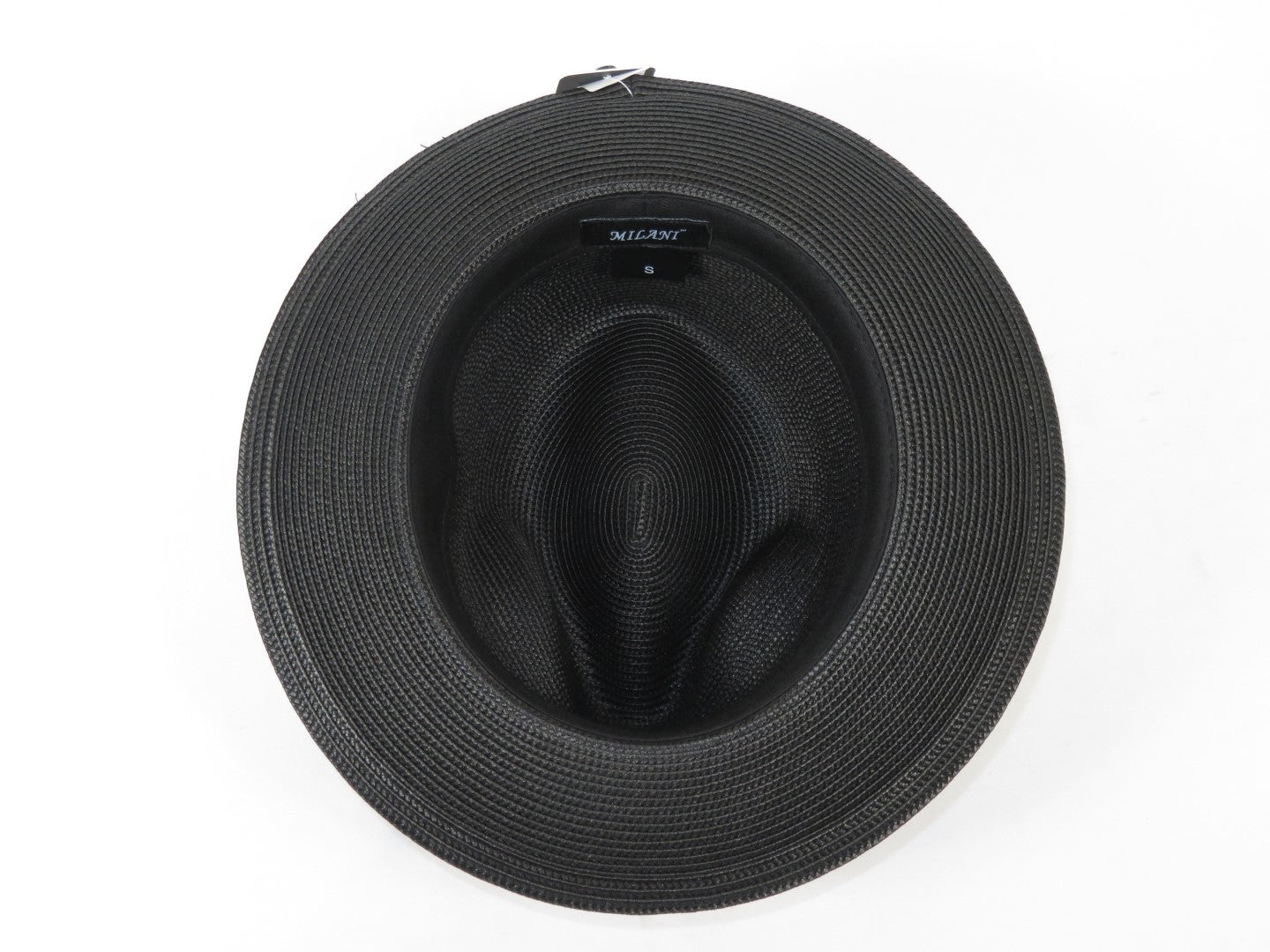 Men's Milani Straw Braided Fedora Hat Soft Crushable FDS-002 Solid Black