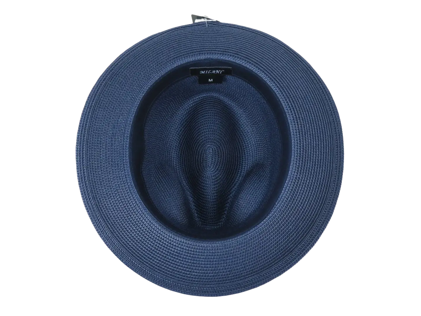 Men's Milani Straw Braided Fedora Hat Soft Crushable FDS-002 Solid Navy