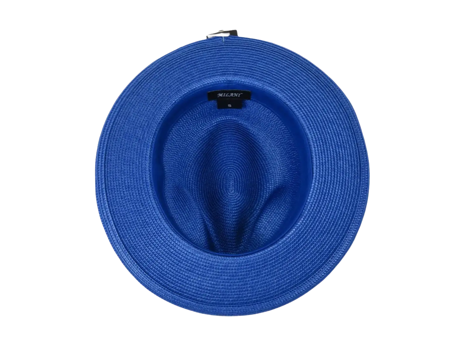 Men's Milani Straw Braided Fedora Hat Soft Crushable FDS-002 Solid Royal Blue
