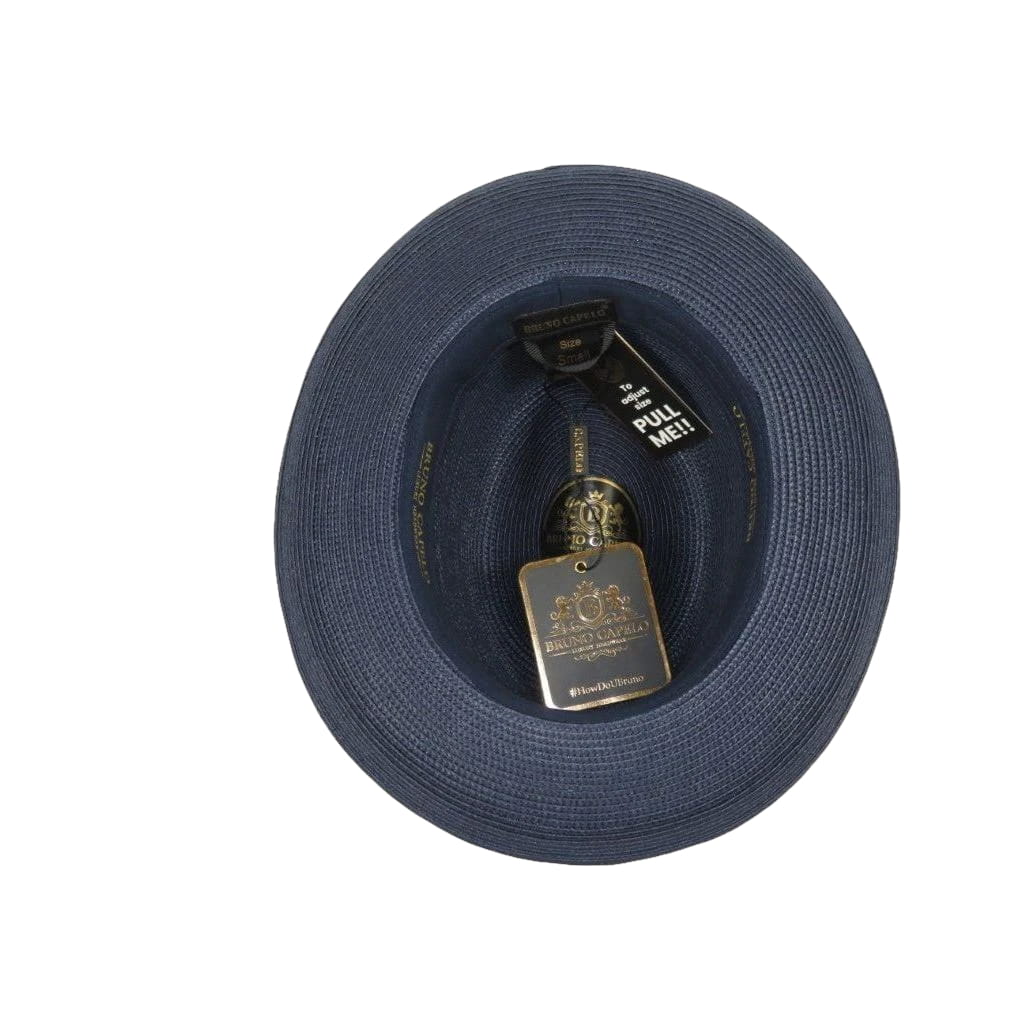 Men Bruno Capelo Summer Spring Soft Straw Style Hat Godfather GF204 Navy