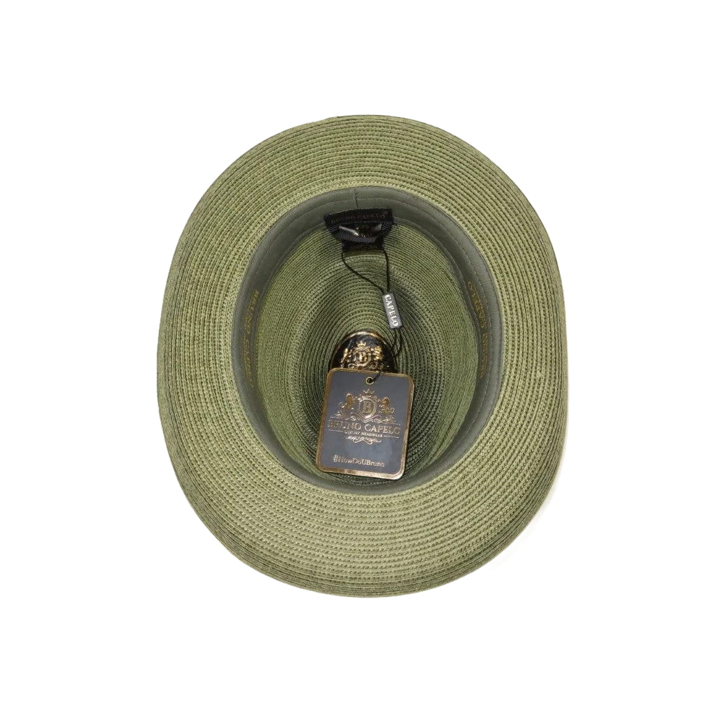 Men Bruno Capelo Summer Spring Soft Straw Style Hat Godfather GF206 Olive