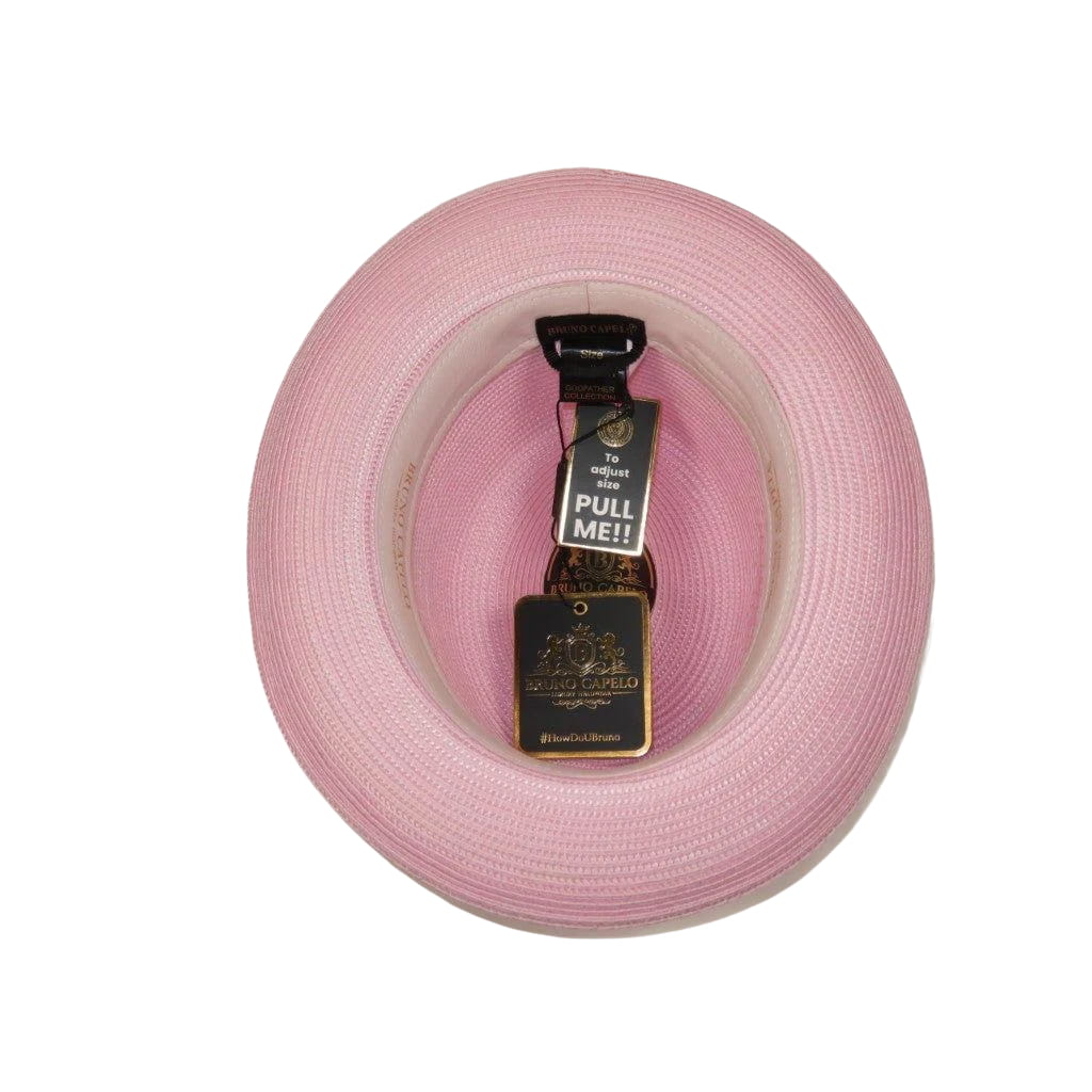 Men Bruno Capelo Summer Spring Soft Straw Style Hat Godfather GF210 Pink